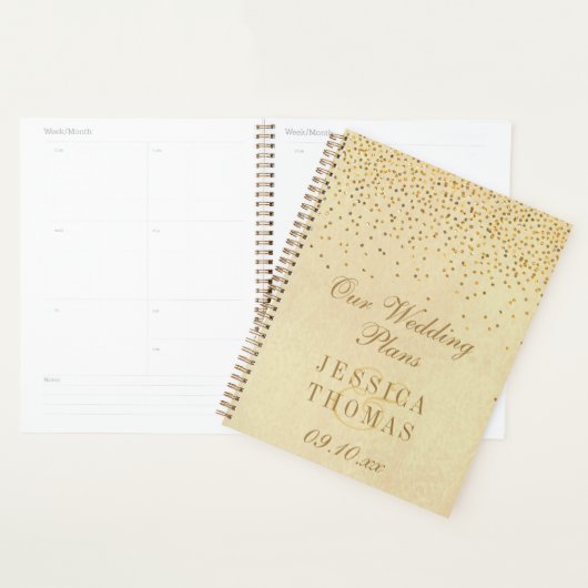 Die Vintage Glam Gold Confetti Wedding Collection Planer (Anzeige)