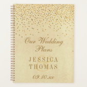 Die Vintage Glam Gold Confetti Wedding Collection Planer (Vorderseite)