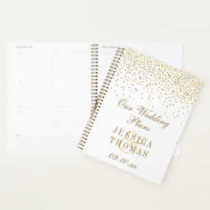 Die Vintage Glam Gold Confetti Wedding Collection Planer