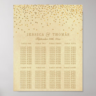 Die Vintage Glam Gold Confetti Wedding Collection Poster