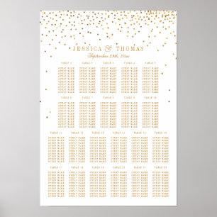 Die Vintage Glam Gold Confetti Wedding Collection Poster