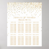 Die Vintage Glam Gold Confetti Wedding Collection Poster (Vorne)