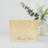 Die Vintage Glam Gold Confetti Wedding Collection Postkarte (Stehend Vorderseite)