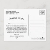 Die Vintage Glam Gold Confetti Wedding Collection Postkarte (Rückseite)