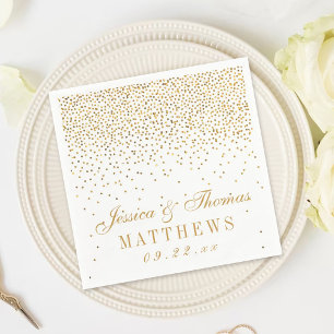 Die Vintage Glam Gold Confetti Wedding Collection Serviette