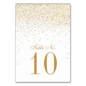 Die Vintage Glam Gold Confetti Wedding Collection Tischnummer (Vorderseite)