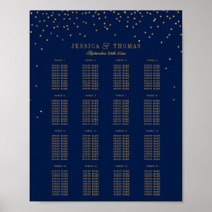 Die Vintage Glam Gold Konfetti Hochzeitskollektion Poster