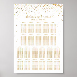Die Vintage Glam Gold Konfetti Hochzeitskollektion Poster