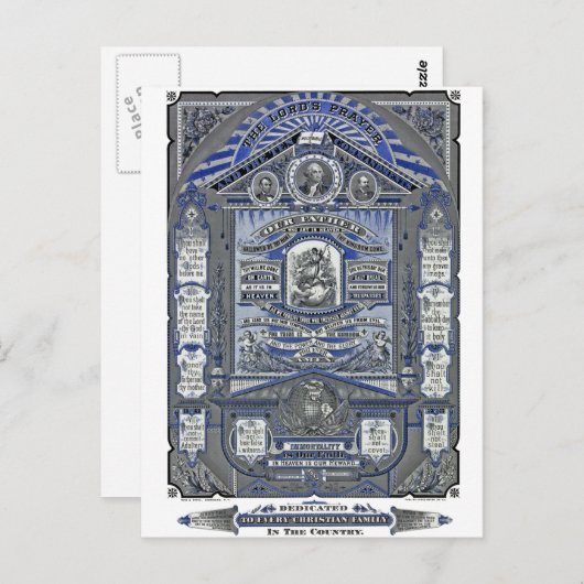 Die Vintage Gravur des Herrn Postkarte (Vorne/Hinten)