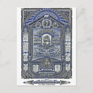 Die Vintage Gravur des Herrn Postkarte