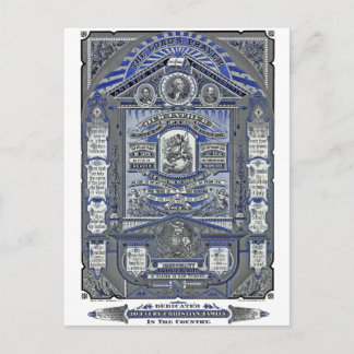 Die Vintage Gravur des Herrn Postkarte