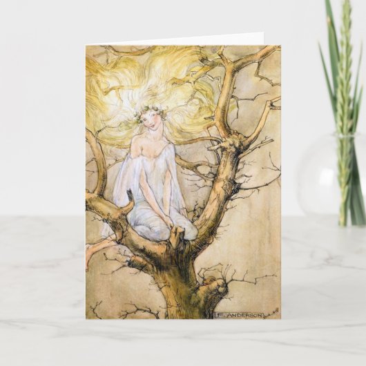 Die Vintage Grußkarte der Bäume Karte (Vorderseite)