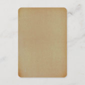 Die Vintage Hochzeitskollektion aus Eichenholz Begleitkarte (Rückseite)