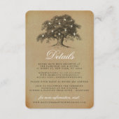 Die Vintage Hochzeitskollektion aus Eichenholz Begleitkarte (Vorderseite)