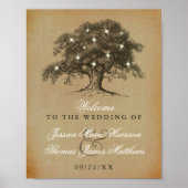 Die Vintage Hochzeitskollektion aus Eichenholz Poster (Vorne)