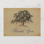 Die Vintage Hochzeitskollektion aus Eichenholz Postkarte (Vorderseite)