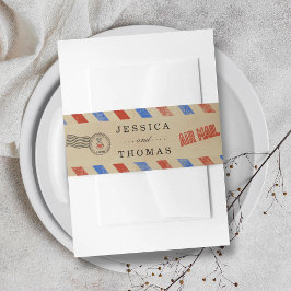 Die Vintage Hochzeitskollektion der Luftpost Einladungsbanderole