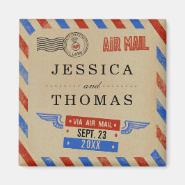 Die Vintage Hochzeitskollektion der Luftpost Magnet