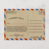 Die Vintage Hochzeitskollektion der Luftpost Postkarte (Rückseite)