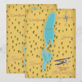 Die Vintage Karte des Toten Meeres (Vorne/Hinten)