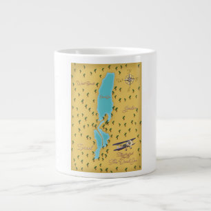 Die Vintage Karte des Toten Meeres Jumbo-Tasse
