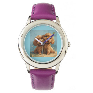 Die Vintage Kinderlederuhr Armbanduhr