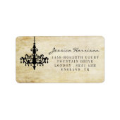 Die Vintage Kronleuchter-Hochzeitskollektion Adressaufkleber (Vorne)