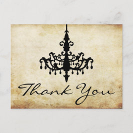 Die Vintage Kronleuchter-Hochzeitskollektion Postkarte