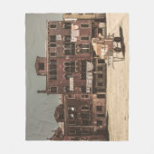 Die Vintage Landschaft Venedigs Fleecedecke (Vorderseite)