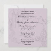 Die Vintage lila unbedingte Wedding Liebe laden Einladung (Rückseite)