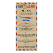 Die Vintage Luftpost-Hochzeitskollektion - Menü (Vorne)