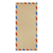 Die Vintage Luftpost-Hochzeitskollektion - Menü (Hinten)