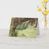 Die Vintage Märchen der Froschprinzessin Karte (Gelbe Blume)