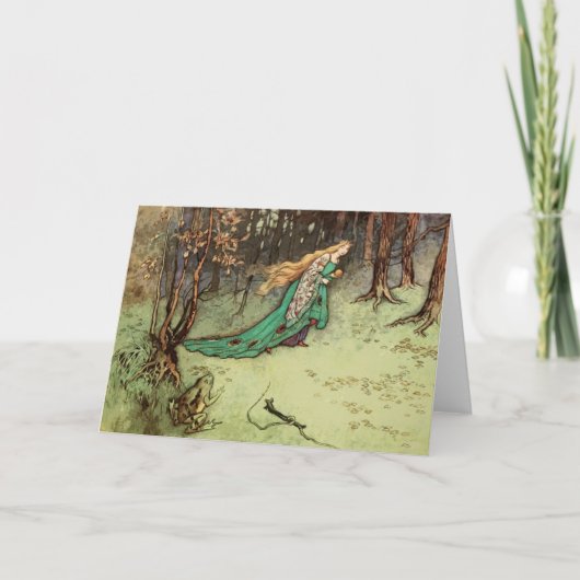 Die Vintage Märchen der Froschprinzessin Karte (Vorderseite)
