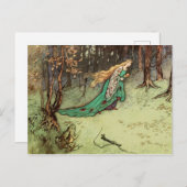 Die Vintage Märchen der Froschprinzessin Postkarte (Vorne/Hinten)