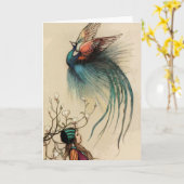 Die Vintage Märchengeschichte der Jungfernbaume Karte (Gelbe Blume)