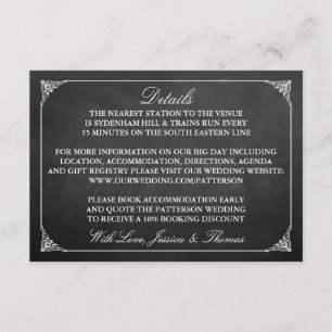 Die Vintage Marriage Kreidetafel Hochzeitskollekti Begleitkarte