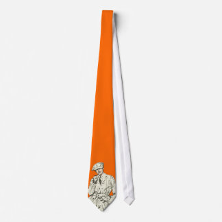Die Vintage Mode-orange Rohr-Rauch-Kleidung der Krawatte