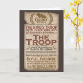 Die Vintage personalisierte Grußkarte der Truppe Karte (Gelbe Blume)