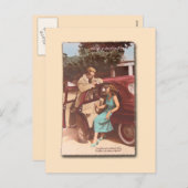 Die Vintage Postkarte 2 des französischen (Vorne/Hinten)