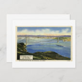 Die Vintage Postkarte der Golden Gate Bridge (Vorne/Hinten)