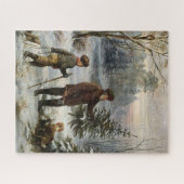 Die Vintage Schneelandschaft des Weihnachtsbaumes Puzzle (Horizontal)