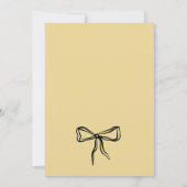 Die Vintage schwarze Bow-Babydusche Einladung (Rückseite)