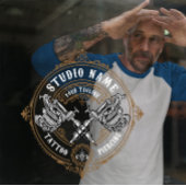 Die Vintage Tätowierung-Gewehrklappe anpassen Fensteraufkleber