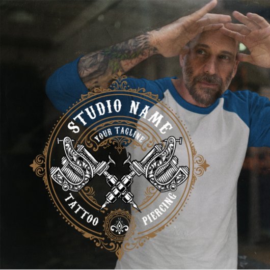 Die Vintage Tätowierung-Gewehrklappe anpassen Fensteraufkleber