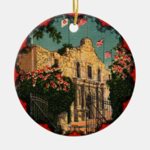 Die Vintage Texas Verzierung Alamos Keramik Ornament