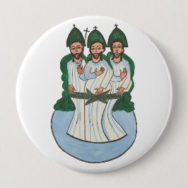 Die Vintage Volkskunst mit der Heiligen Dreiheit Button