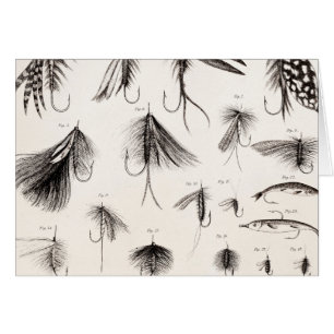 Die Vintagen 1800s, die Fliegen-Fischen angeln,