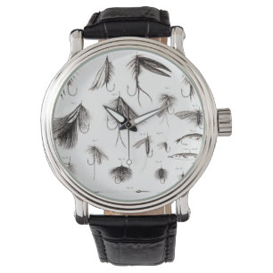 Die Vintagen 1800s, die Fliegen-Fischen angeln, Armbanduhr