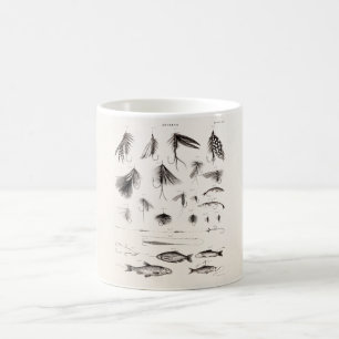 Die Vintagen 1800s, die Fliegen-Fischen angeln, Kaffeetasse